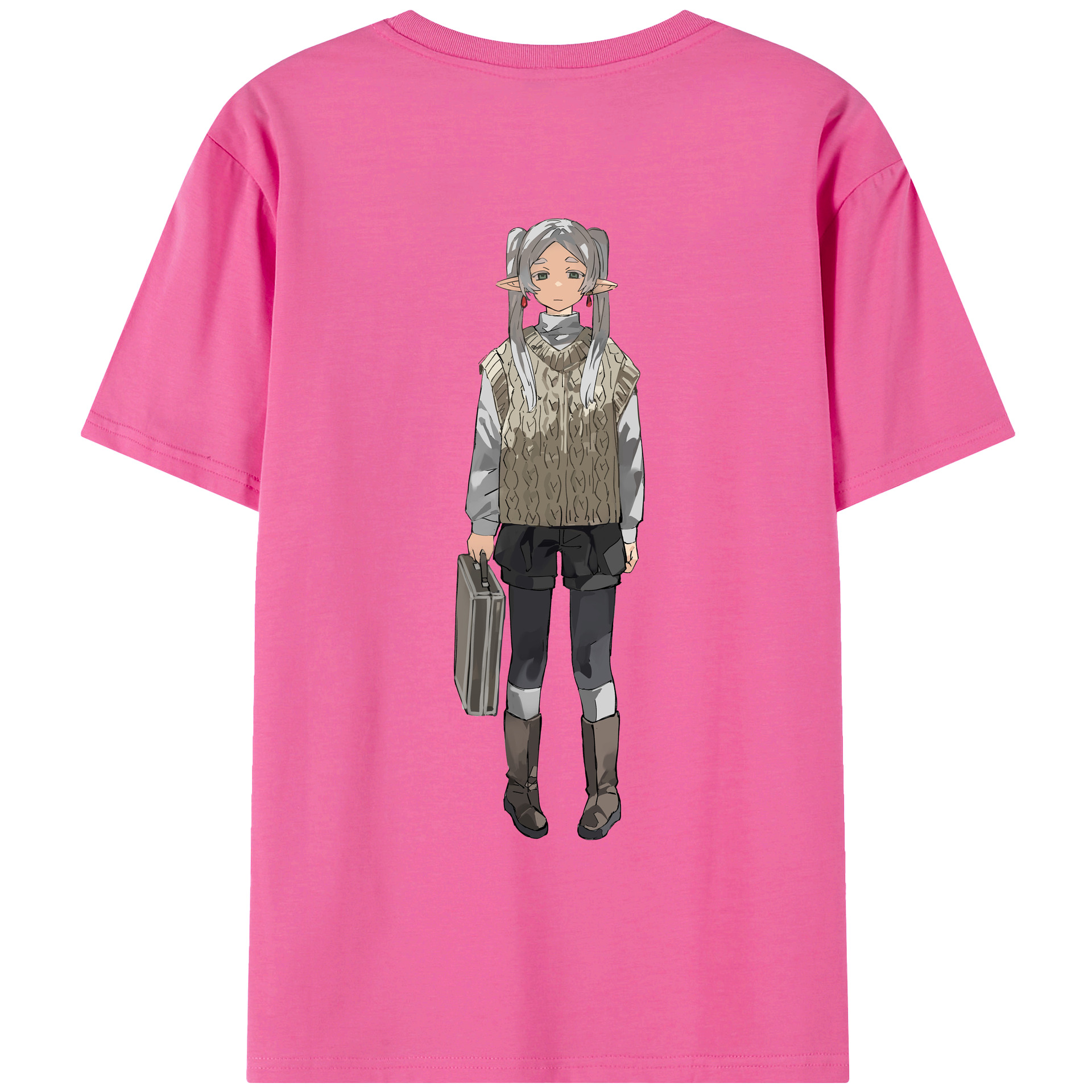 （画像用） 葬送のフリーレン Frieren レディース半袖Tシャツ(バックプリント)